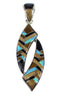 Multicolor Tiger Eye Inlay Jewelry Pendant AX48375